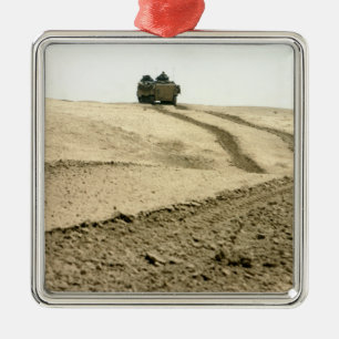 An amphibious assault vehicle metal ornament
