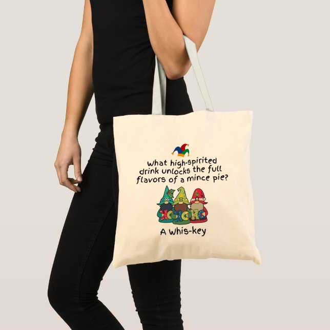 An Amusing Flavorsome Mince Pie Joke Tote Bag (Front (Product))