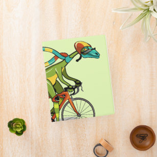 An Anabisetia Dinosaur Riding A Bicycle. Mini Binder