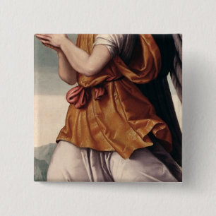 An Angel 2 Inch Square Button