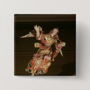 An angel above the altarpiece 2 inch square button