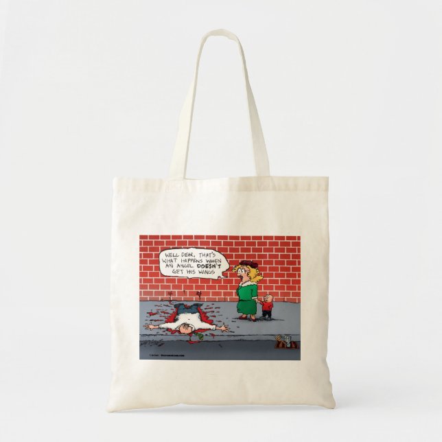 An Angel Doesn't Get His Wings Xmas Tote Bag (Front)