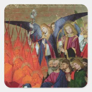 An Angel, from the 'Coronation of the Virgin' Square Sticker