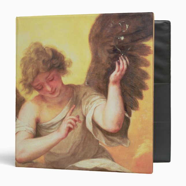 An Angel holding a Glass Flask Binder (Front/Inside)