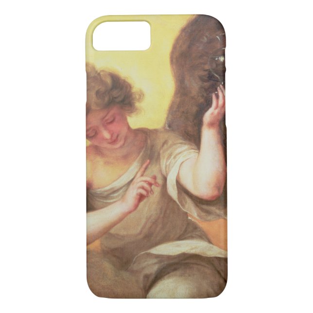 An Angel holding a Glass Flask Case-Mate iPhone Case (Back)