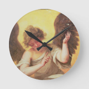 An Angel holding a Glass Flask Round Clock