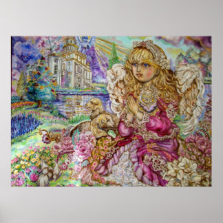 An angel of praying. poster