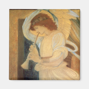 An Angel Playing a Flageolet By Burne Jones Magnet
