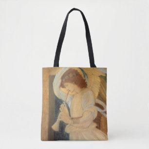 An Angel Playing a Flageolet By Burne Jones Tote Bag