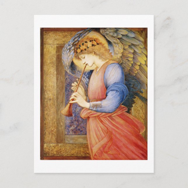 An Angel Playing a Flageolet - Edward Burne-Jones Postcard (Front)