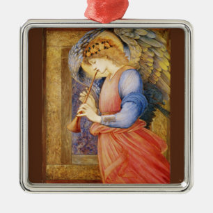 An Angel Playing A Flageolet Metal Ornament