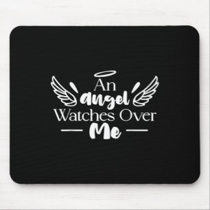 An Angel Watches Over Me Dad Mom Women Men Kids Gr Mouse Pad