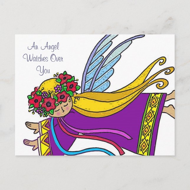 An Angel Watches Over You Postcard (Front)