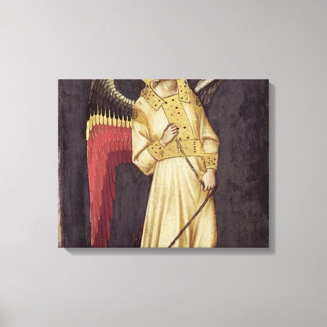 An Angel with a Demon on a Chain Canvas Print (Front)