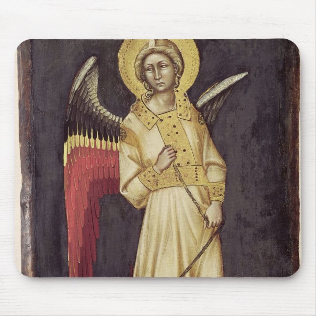 An Angel with a Demon on a Chain Mouse Pad (Front)