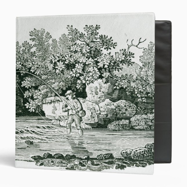 An Angler in a River Pool, from 'British Binder (Front/Inside)