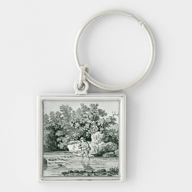An Angler in a River Pool, from 'British Keychain (Front)
