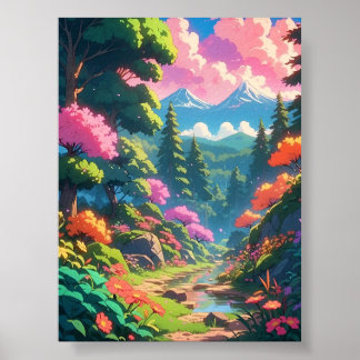 An Anime Journey Through Nature Poster