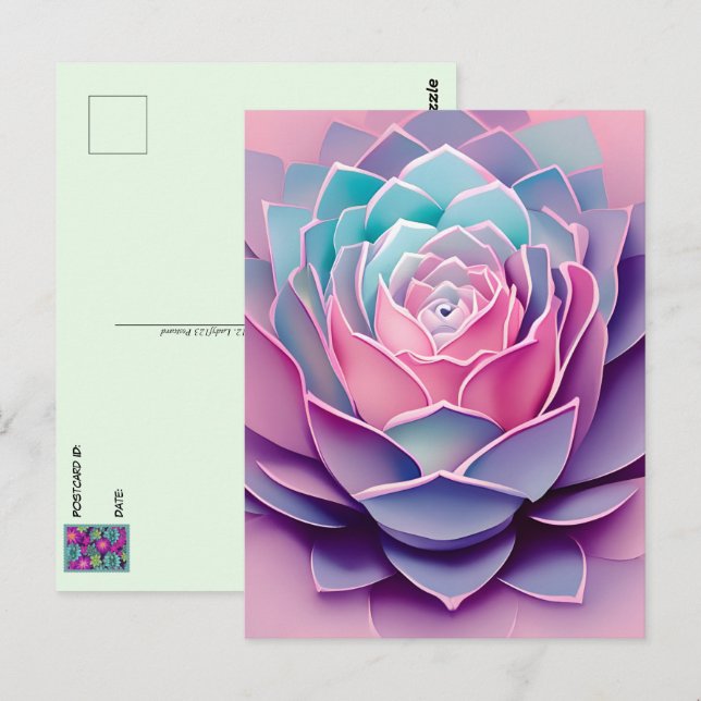 An Anime Succulent, Postcrossing Postcard (Front/Back)