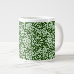 An antique floral damask large coffee mug