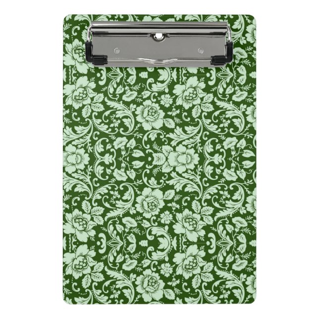 An antique floral damask mini clipboard (Front)