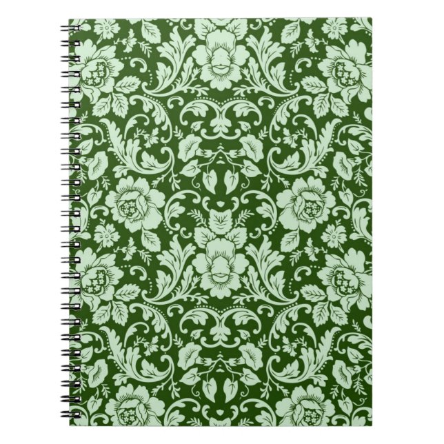 An antique floral damask notebook (Front)