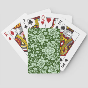 An antique floral damask playing cards