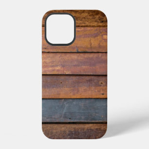 An antique wood wall texture background with metal iPhone 12 case