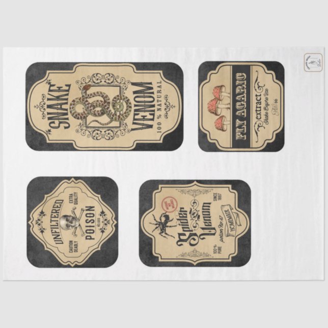 An Apothecary and Potion Label Series Design 1 Tissue Paper (Front)