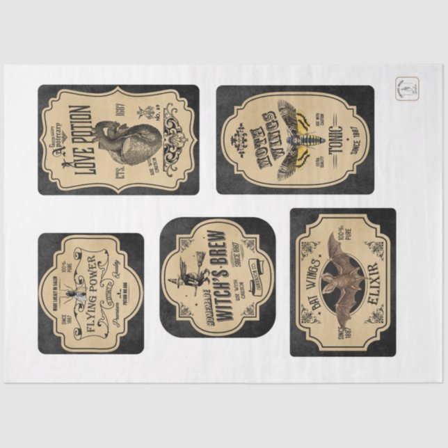 An Apothecary and Potion Label Series Design 2 Tissue Paper (Front)