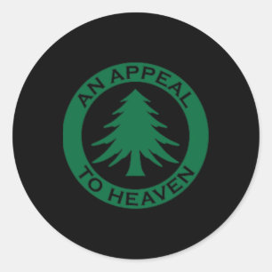 An Appeal To Heaven Flag Ne Tree Flag Roundel New Classic Round Sticker
