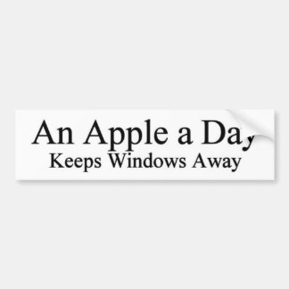An apple a day bumper sticker