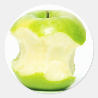 An apple a day keeps the doctor away classic round sticker