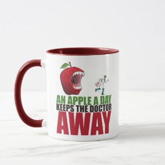 An Apple a Day Keeps The Doctor Away Funny Apple Mug
