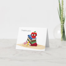 An apple for teacher card