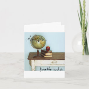 An Apple FROM the Teacher Thank You Card
