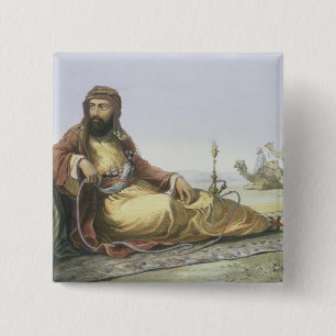 An Arab Resting in the Desert, title page from 'Th 2 Inch Square Button