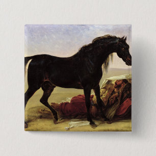 An Arabian Horse 2 Inch Square Button