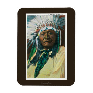 An Arapahoe Indian Chief PortraitColorado Magnet