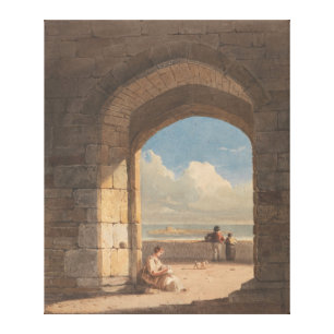 An Arch at Holy Island, Northumberland Canvas Print