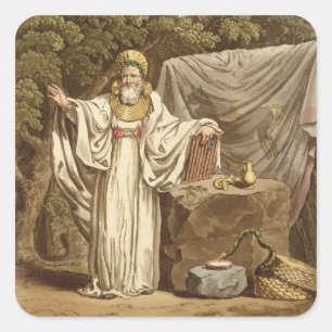 An Arch Druid in his Judicial Habit, engraved by R Square Sticker