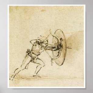 An Archer with a Shield, Leonardo da Vinci Poster