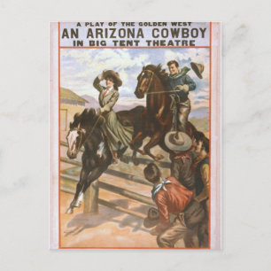 An Arizona Cowboy Retro Theatre Postcard