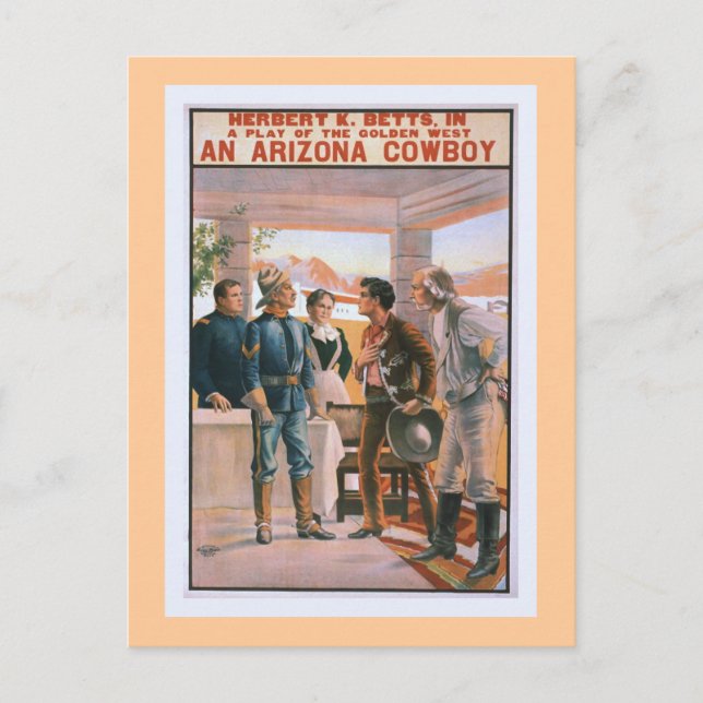 An Arizona Cowboy Vintage Theatre Postcard (Front)