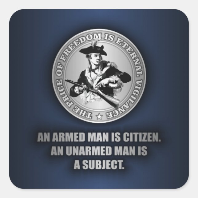 An Armed Citizen Square Sticker (Front)