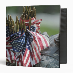 An Army soldier's backpack Binder