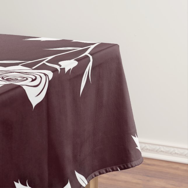 An Arrangement  Of Minimalist Single Line Roses  Tablecloth (In Situ)