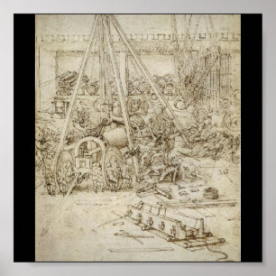 An Artillery Park (c. 1487) by Leonardo da Vinci Poster