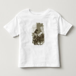 An artist copying onto an engraving plate, printed toddler t-shirt