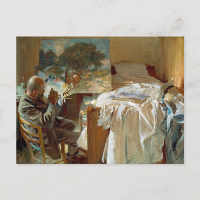 An Artist in His Studio by John Singer Sargent Postcard (Front)